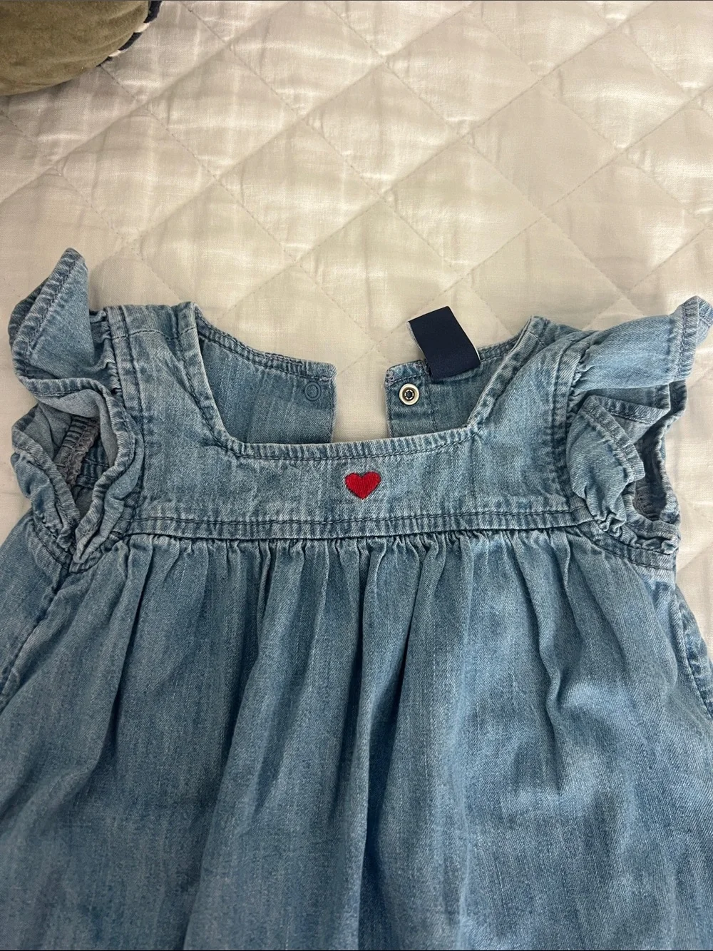 GAP Light Blue Denim Dress with Navy Bloomers